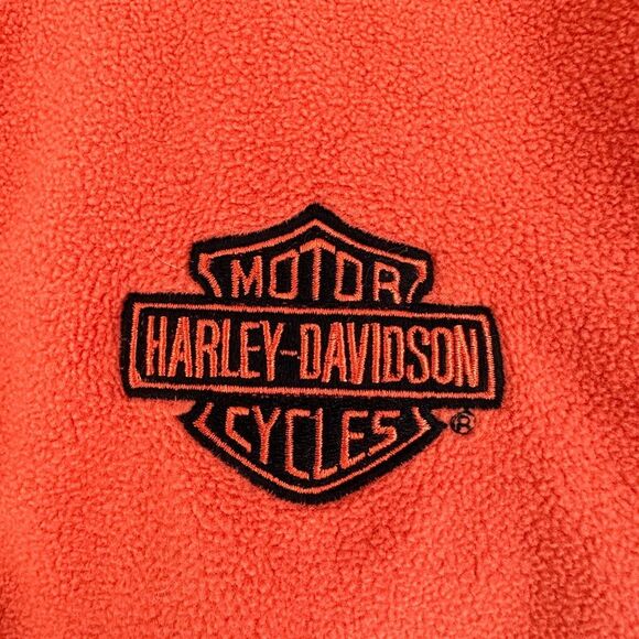 Harley Davidson Motorcycles Fleece Quarter Zip Pullover Sweater Top Shirt Large - Picture 5 of 10